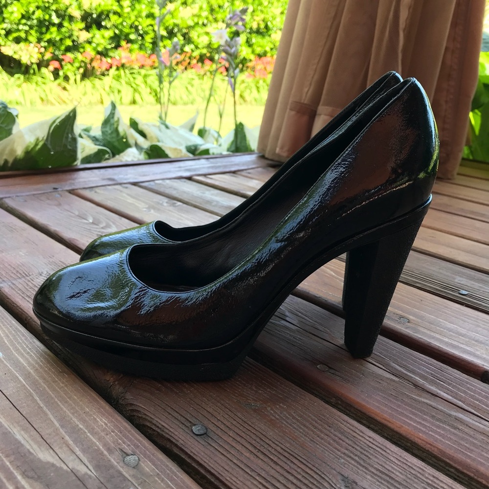 Sergio Rossi Black Patent Leather Sz 40